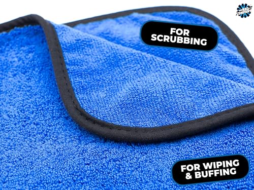 Drying Towels for Car Detailing - Premium Microfiber Cloth Perfect for a Streak-Free Finish - Spectrum 420 Dark Pack - 420 GSM, 16" x 16" (9-Pack) - view 2