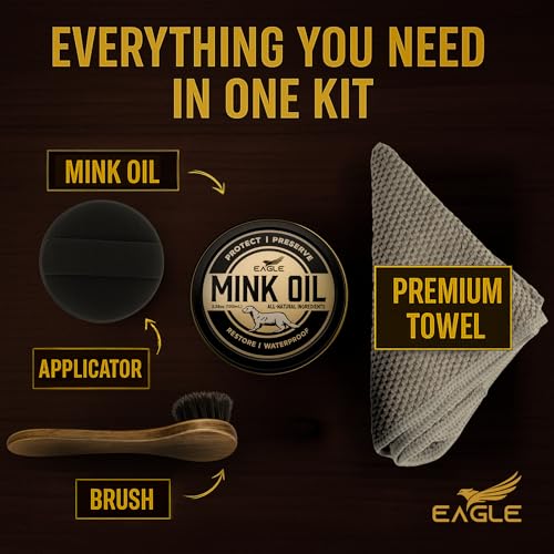 4-in-1 Mink Oil Leather Conditioner Kit – 3.52oz Waterproof Paste with Horsehair Brush, Sponge & Microfiber Cloth – Leather Cleaner & Protector for Boots, Shoes, Jackets, Saddles & Bags - view 2