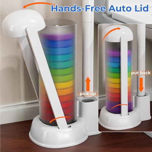 2 Pack Disposable Toilet Brush Set with Caddy, 2 Handles, 28 Refills - view 2