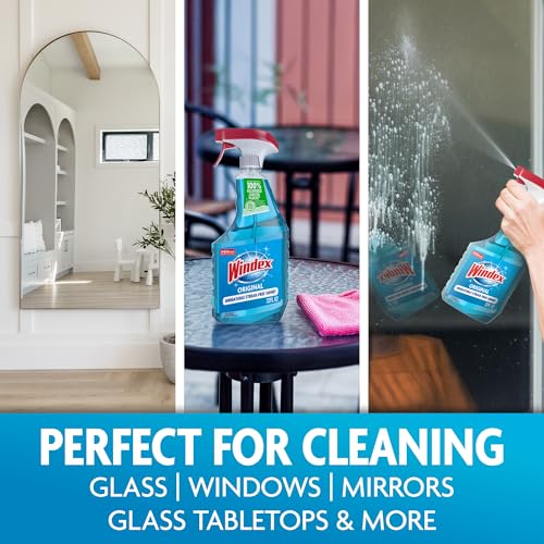 Glass and Window Cleaner Spray Bottle, Bottle Made from 100% Recycled Plastic, Surface Cleaning Spray, Original Blue Scent, 23 Fl Oz,6 Count (Pack of 2) - view 2