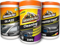 Protectant, Glass and Cleaning Wipes, Wipes for Car Interior and Car Exterior, 90 Count Each (Pack of 3)
