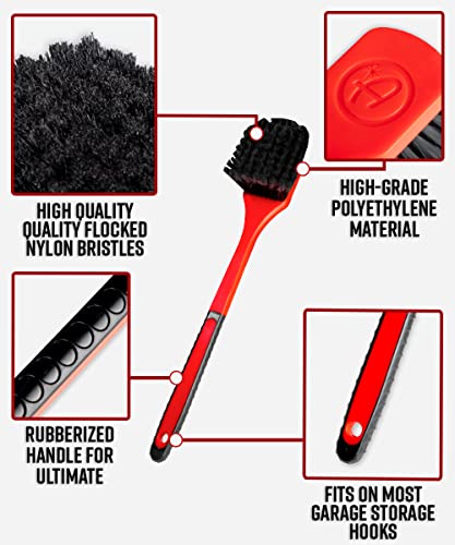 Fender Brush - Rubberized, Professional Long Handle Car Wash Brush - view 3