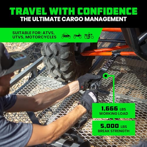 Soft Loop Tie Down Straps (4-Pack) - Motorcycle Handlebar Straps - view 4