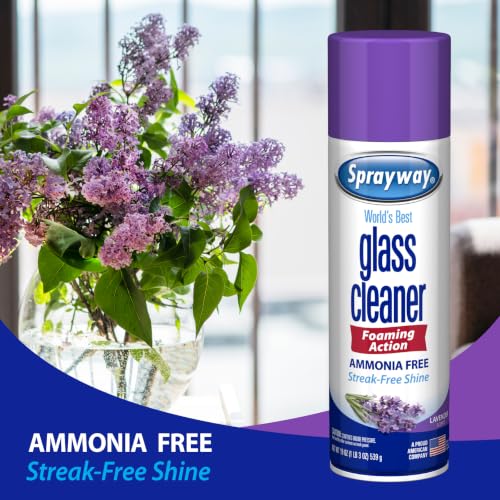 Glass Cleaner Lavender Scent Foaming Aerosol Spray, 19oz, Pack of 6 | Ammonia-Free, Streakless, Fast-Acting | Cleans & Polishes Glass Surfaces | Removes Fingerprints, Dust, Dirt, Smoke Film - view 5