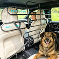 Dog Car Barrier for SUV, Adjustable 40.5"-58.3" Dog Car Divider for Cargo Area and Backseat, Moves with Seats, Metal Pet Barrier for SUVs, Trucks, Sedans,with Tightening Nylon Straps, Black