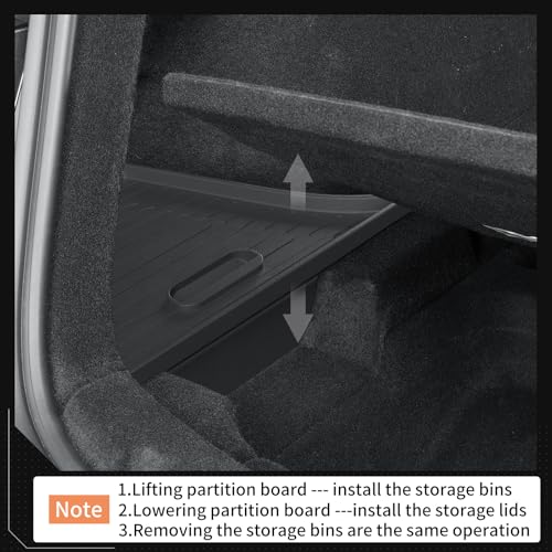 Rear Trunk Storage Bins for Tesla Model Y Juniper 2025 2026 - view 2