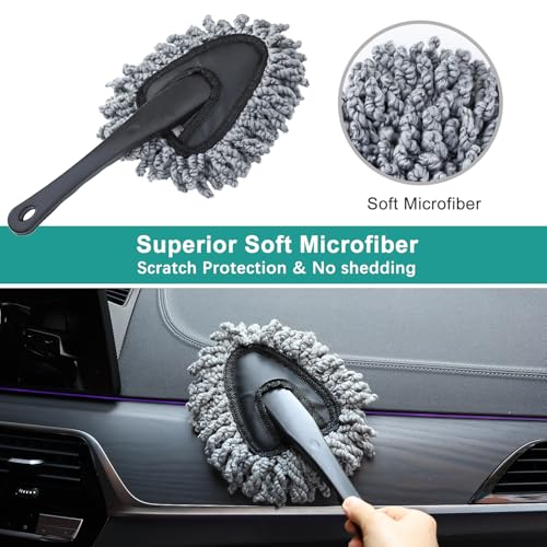 2 Pcs Super Soft Microfiber Duster Brush, Car Dash Cleaner, Cleaning Brush, Dusting Tool, Cleaning Tools for Car Cleaning, Home Kitchen, Computer - view 3