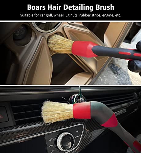 Wheel Cleaning Kit, 5Pack Bendable Rim Cleaner, Red - view 4