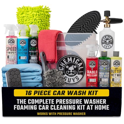 16-Piece Arsenal Builder Car Wash Kit, Foam Cannon & Bucket