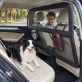 Heavy Duty Dog Car Barrier with Sturdy Metal Frame, Wider Coverage Pet Divider Net for Back Seat & Cargo Area, Universal Fit for Cars SUVs Trucks, Claw-Proof Transparent Mesh for Cool Airflow