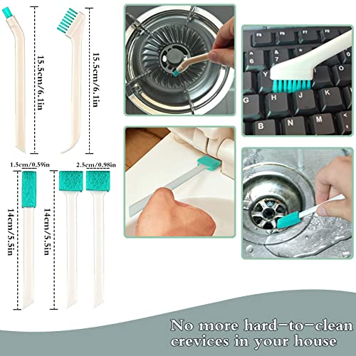 Small Household Cleaning Brushes,18 Pcs Crevice Brush for Hole, Gap, Corner, Space, Micro Crevice Scrub Cleaner Tool for Bottle, Keyboard, Window, Door Track - view 3