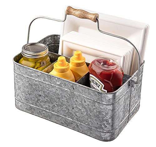 Farmhouse Kitchen Caddy Organizer with Handle, 13 x 8 In - view 4