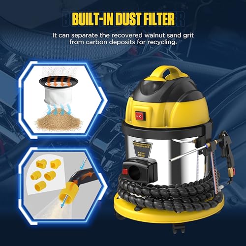 Walnut Blasting Kit for Carbon Cleaning, 1200W 110V Carbon Remover - view 5