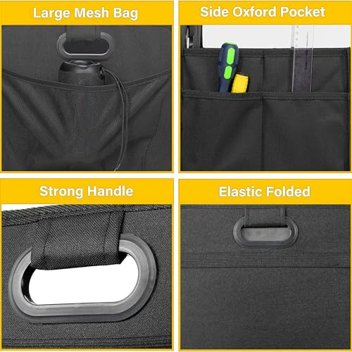 Trunk Organizer for Mazda CX90 CX-90 2024 2025 Cargo Storage Box Collapsible Car Compartment Groceries Caddy Automotive Interior Accessories Mesh Pocket - view 4