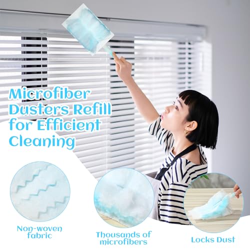 300 Pcs Disposable Dusters Refills Bulk for Cleaning (Light Colors) - view 4