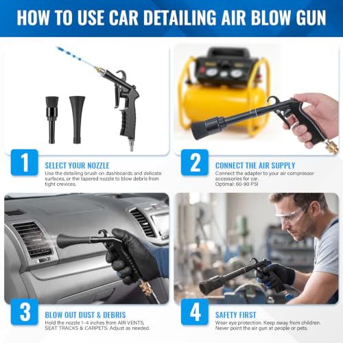 Car Cleaning Gun, Air Nozzle Blower Gun for Car Interior Detailing - view 4