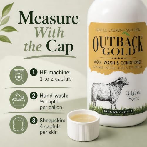 Outback Gold Wool Wash 16 oz, Original Floral Scent, Lanolin Wool Detergent - view 5