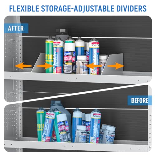 AA Products SH-4604(2) Steel Van Shelving Storage System, Set of 2 Units - view 6