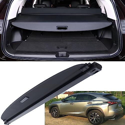 New Cargo Cover for 2015-2021 Lexus NX200t 300h - Retractable Black Rear Trunk Shade - Luggage Security Cover