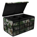 Car Trunk Organizer Collapsible Portable Multi Compartments Organizer with Non Slip Straps for SUV Truck Auto Vehicle Car Auto Minivan (Large covered, Camouflage)