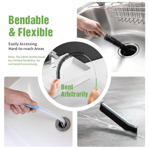 4pcs Flexible Cleaning Brush Set for Dryer Vents, Fridge Coils, HVAC Systems & Tight Spaces – Multi-Use Lint and Dust Remover with Crevice Brush and Detailing Tools - view 3