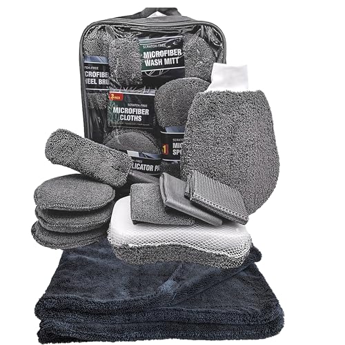 Car Detailing Kit, 36"x24" Twist Loop Microfiber Towel