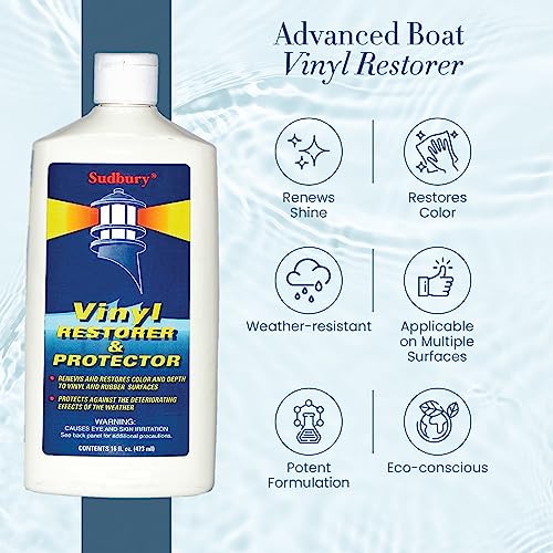 Vinyl Restorer and Protector, Boat Vinyl Cleaner, Marine Vinyl Restorer, Essential Boat Accessories, 16 oz - view 5