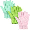 3 Pairs Microfiber Dusting Gloves for Plants Leaf, Small