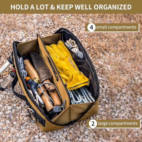 Folding Tool Bag, Multifunctional Tool Storage Bag, Zippered Duffel Bag, Water Repellent Origanizer - view 4