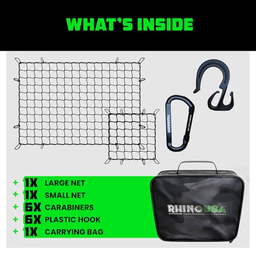Bungee Cargo Net Set - Truck Bed Net with Carabiners & Case - view 5