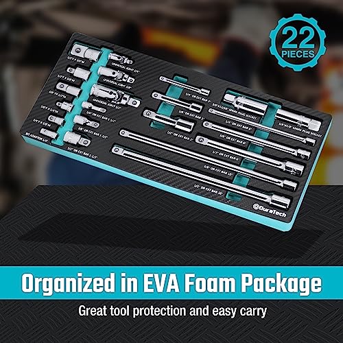 22-Piece Drive Tool Accessory Set with Extension Bars & Adapters - view 6