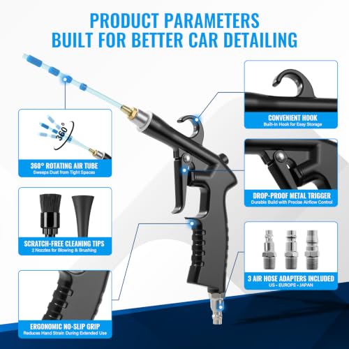 Car Cleaning Gun, Air Nozzle Blower Gun for Car Interior Detailing - view 3