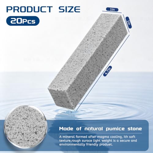 20 Pack Pumice Stone Toilet Bowl Cleaner, Piedra Pomez Scouring Stick - view 2