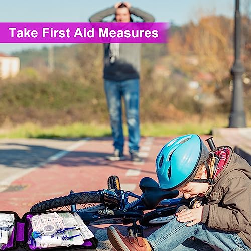 First Aid Kit 300PCS Car Home Camping Essentials Purple - view 4