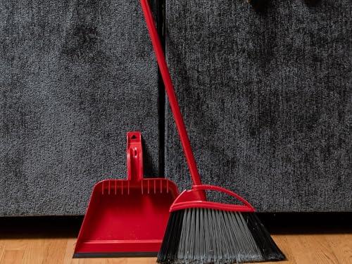Broom with Dustpan Combo Set, Step-On Dustpan, V-Shaped Bristles - view 6