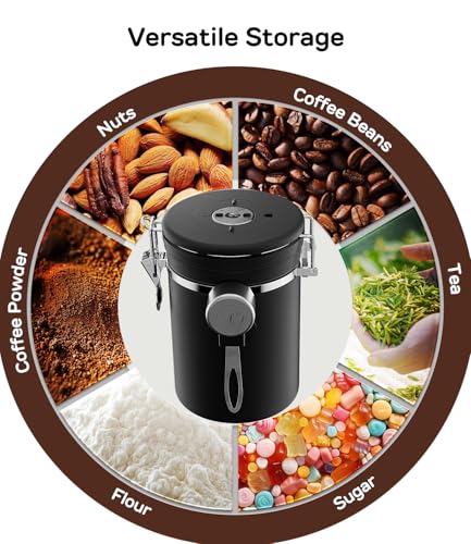 Coffee Canister, 22oz Airtight Stainless Steel Container - view 6