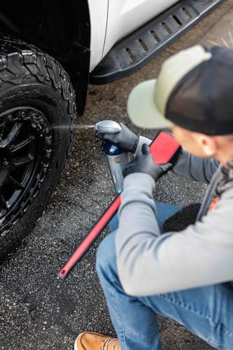 Fender Well Brush - Ergonomic ProGrip Handle, Stiff Synthetic Bristles, Ergonomic Design, Clean Your Wheel Wells with Ease - Red - view 5