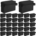 32 Pcs Travel Toiletry Bag for Men with Handle Bulk, Black