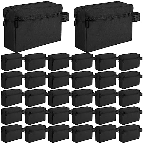 32 Pcs Travel Toiletry Bag for Men with Handle Bulk, Black