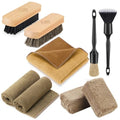 Car Interior Detailing Kit, Leather Cleaner Brush Set, 9PCS