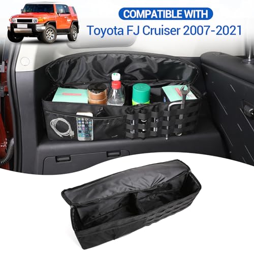 Car Trunk Organizer Compatible with Toyota FJ Cruiser 2007-2021, Black - view 6