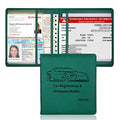 Car Registration and Insurance Holder, 5.5 x 5 Inch PU Leather Vehicle Glove Box Organizer Wallet Case Organizer for Insurance Card, Driver License, Essential Document, Paperwork