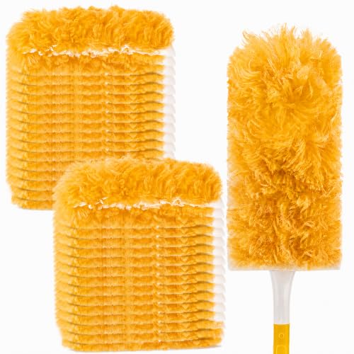 Duster Refills,Disposable Dusters for Cleaning,Heavy Duty Duster Refills, MultiSurface Dusting Wand,Dust Remover for Furniture,Blinds,Ceiling Fans&Home Cleaning Supplies (Orange, 25pcs)