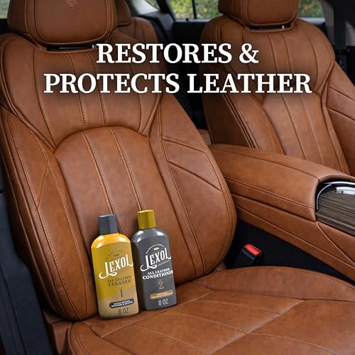 Leather Cleaner and Conditioner Kit for Furniture Car Interiors Shoes Handbags, Leather Cleaner and Conditioner Two-Step System with 2 sponges, 8 oz Each - view 4