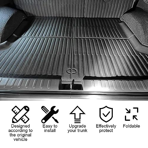 For Ioniq5 All Weather Trunk Mat, 3D Cargo Liner Rear Trunk Floor Mat XPE Material Compatible with Hyundai Ioniq 5 2022 2023 2024 Accessories NOT Fit 2025+ - view 6