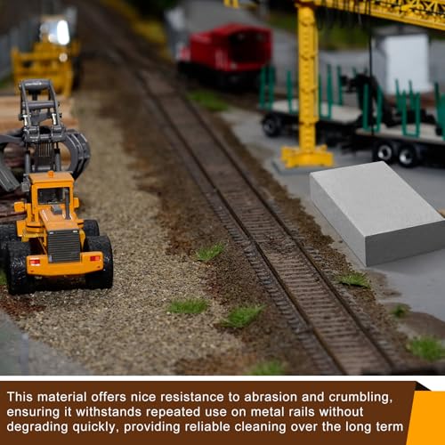 2 Pack HO Track Cleaner Block Model Train,3.2" X 2"x 0.8",Gray - view 6