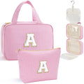 Travel Hanging Toiletry Bag Makeup Bag, Women Girls Gifts, Pink A