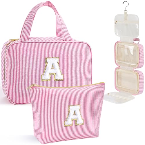 Travel Hanging Toiletry Bag Makeup Bag, Women Girls Gifts, Pink A