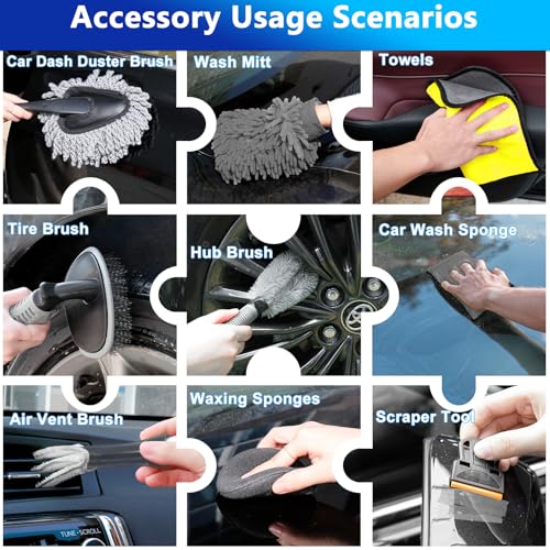 Car Wash Detailing Kit with 62'' Car Wash Mop & Detailing Brushes - view 7