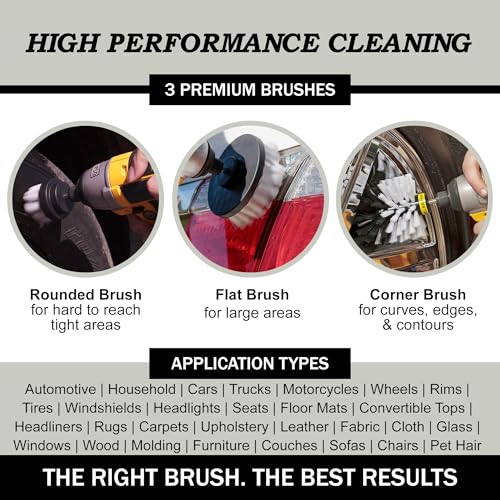Car Detailing Kit - Soft Drill Brush Set - Nylon Scrub Brush - view 2